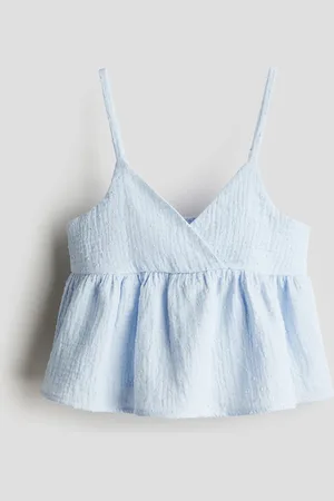 H&M Trägertop mit V-Ausschnitt - Blau