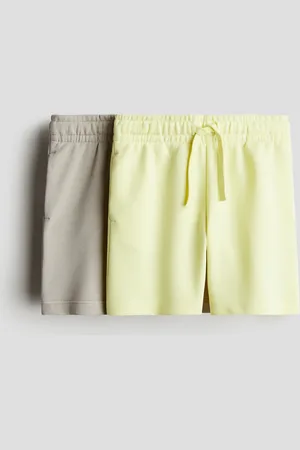 H&M 2er-Pack Sweatshorts - Gelb