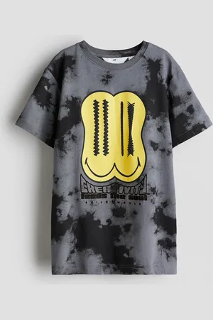 H&M T-Shirt mit Print - Grau