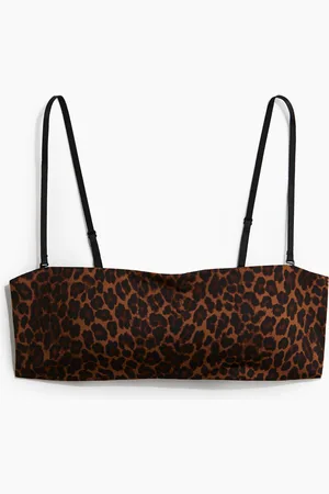 H&M Wattierter Bandeau-BH aus Jersey - Schwarz