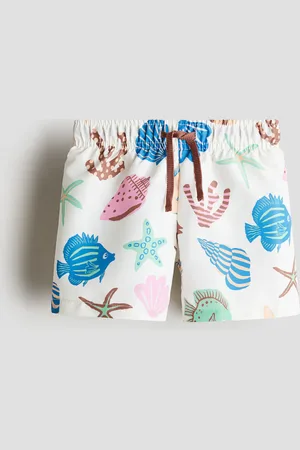 H&M Gemusterte Badeshorts - Beige