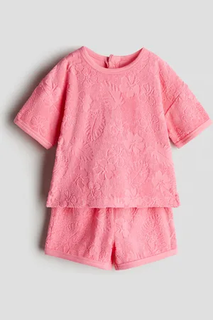 H&M 2-teiliges Frottee-Set mit Struktur - Pink