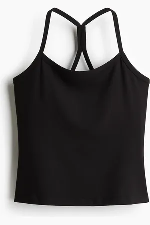 H&M Sport-Trägertop mit integriertem BH mit SoftMove ™ - Schwarz