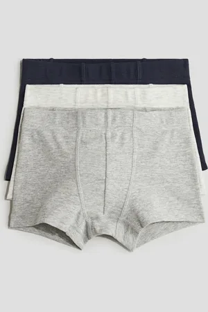 H&M 3er-Pack Trunks aus Baumwolljersey - Grau