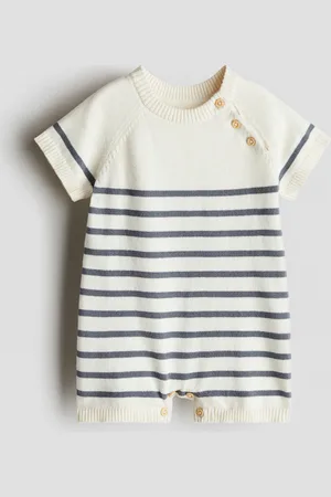 H&M Strampler aus Feinstrick - Weiß