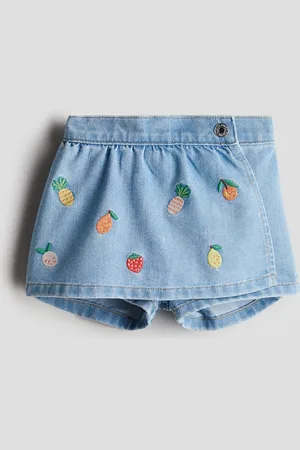H&M Skort mit Stickereien - Blau