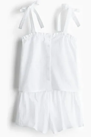 H&M Plumeti cotton pyjamas - Weiß