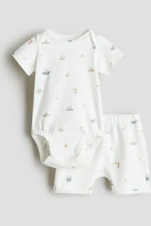 H&M 2-teiliges Baumwollset - Weiß