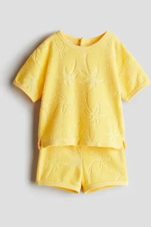 H&M Zweiteiler aus Frottee - Gelb