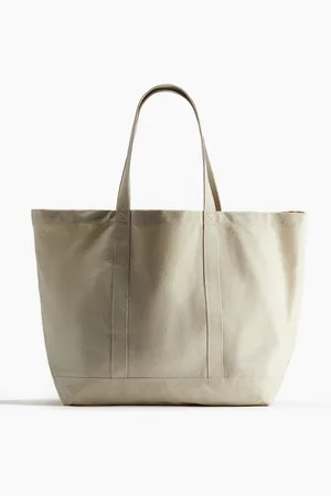 H&M Strandtasche aus Canvas - Beige