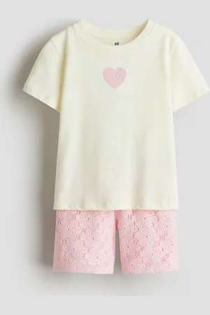 H&M Zweiteiler mit Shirt und Shorts - Pink