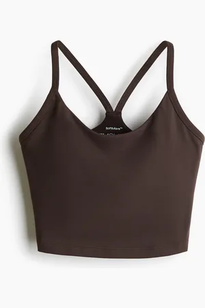 H&M Yoga-BH mit SoftMove™ Medium Support - Braun