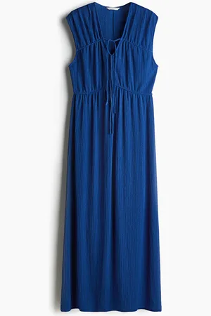 H&M Kleid mit Bindedetails - Blau