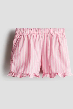 H&M Baumwollshorts mit Volants - Pink