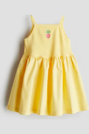 H&M Kleid mit Printdetail - Gelb