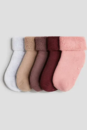 H&M 5er-Pack Antirutsch-Frotteesocken - Pink