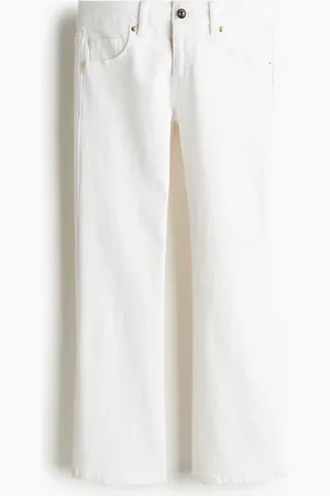 H&M Flared Low Ankle Jeans - Weiß