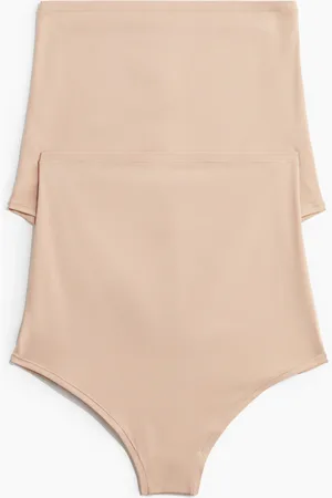 H&M MAMA 2er-Pack High Waist Mikrofaser-Slips - Beige