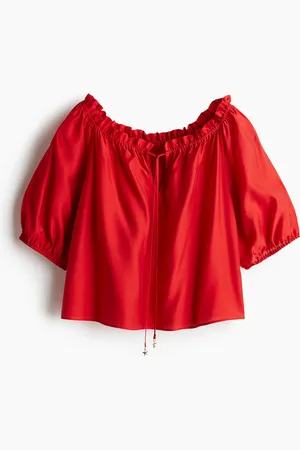 H&M Bluse mit Volants - Rot