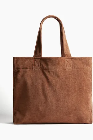H&M Strandtasche aus Baumwollfrottee - Beige