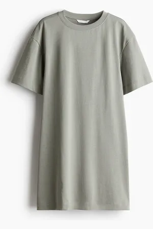 H&M Tailliertes T-Shirt-Kleid - Grün