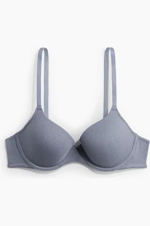 H&M Wattierter Bügel-BH aus Jersey - Blau