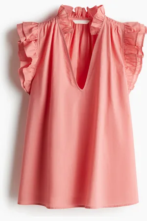 H&M Bluse mit Volants - Rot