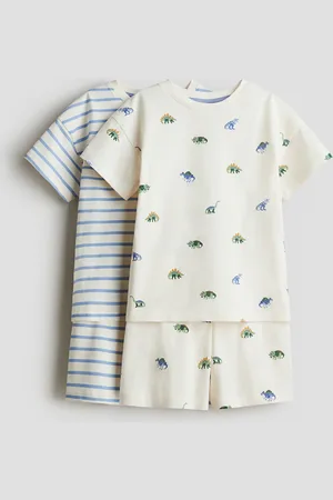 H&M 2er-Pack Baumwollpyjamas - Blau