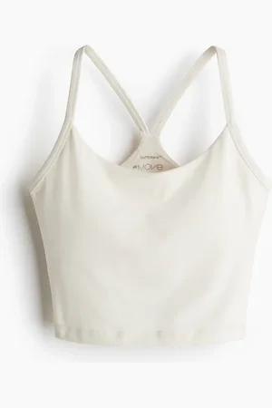 H&M Yoga-BH mit SoftMove™ Medium Support - Weiß