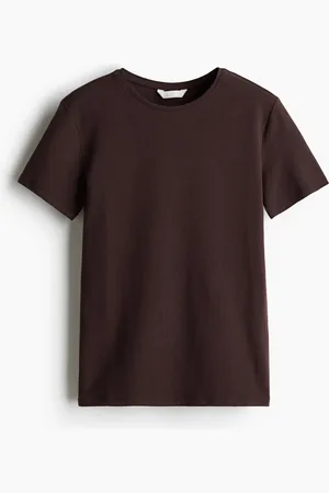 H&M Figurbetontes T-Shirt - Braun