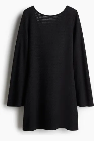 H&M Strandkleid mit Bindebändern im Rücken - Schwarz