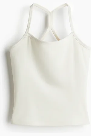 H&M Sport-Trägertop mit integriertem BH mit SoftMove ™ - Weiß