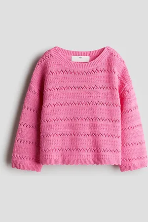 H&M Baumwollpullover aus Pointellestrick - Pink