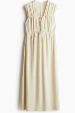 H&M Kleid mit Bindedetails - Beige