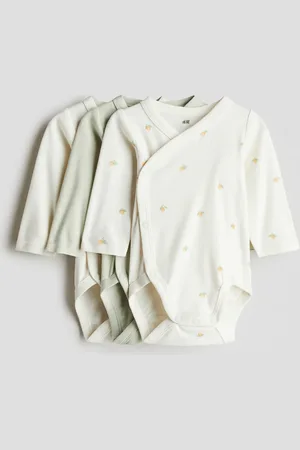 H&M 3er-Pack Wickelbodys - Beige