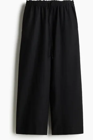 H&M Knöchelhose aus Leinenmix - Schwarz