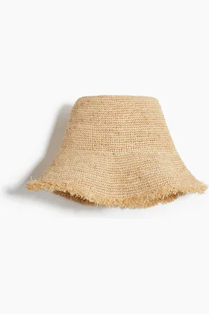 H&M Bucket Hat aus Stroh - Beige