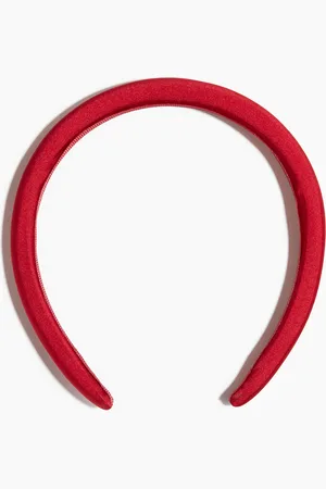 H&M Wattierter Haarreif aus Satin - Rot