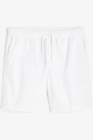 H&M Baumwollshorts Regular Fit - Weiß