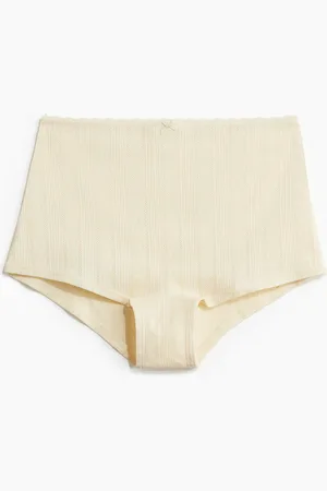 H&M Shortie mit Pointellemuster - Gelb