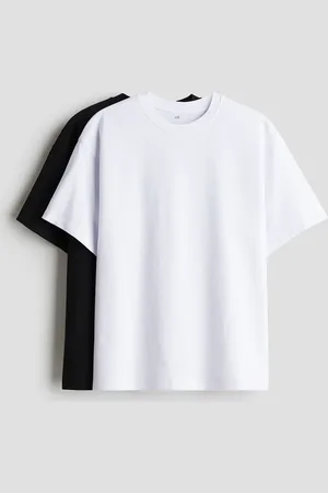 H&M 2er-Pack Oversized T-Shirts - Weiß