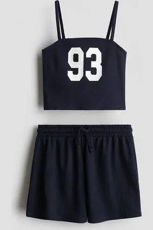 H&M Zweiteiler mit Trägertop und Shorts - Blau