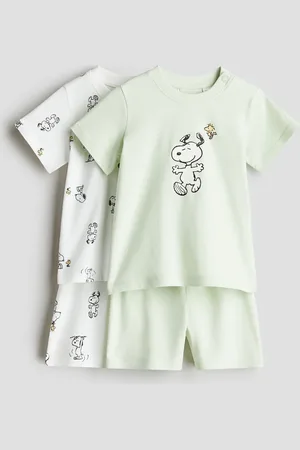 H&M 2er-Pack Baumwollpyjamas - Grün