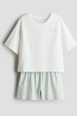H&M Baumwollpyjama - Weiß