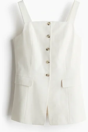 H&M Longgilet - Weiß