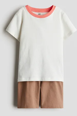 H&M 2-teiliges Set aus Baumwolljersey - Beige