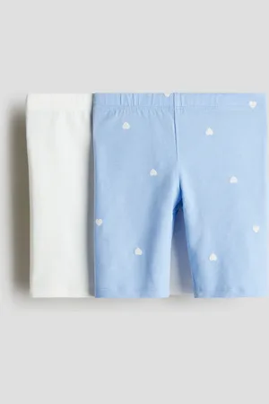 H&M 2er-Pack Radlershorts - Blau