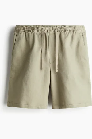 H&M Shorts aus Leinenmix in Relaxed Fit - Grün