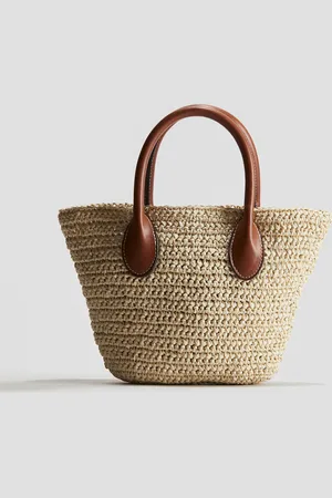 H&M Handtasche aus Bast - Beige