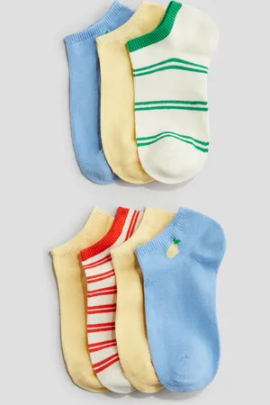 H&M 7er-Pack Sneakersocken - Gelb